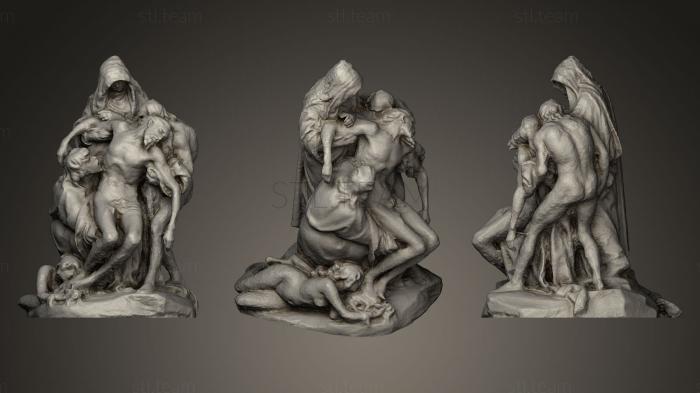 3D модель Пьета-скорбящая дева мария над снятым телом Христа (STL)